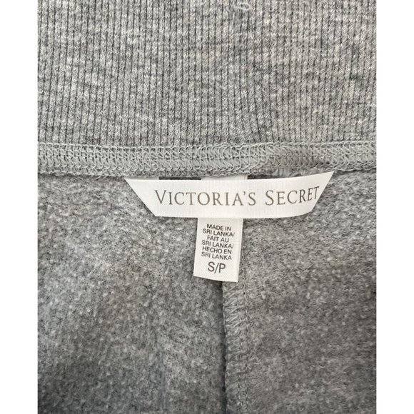 VS Full Zip Hoodie And Capri Sweat Pants SIZE Small Charcoal & Light Gray Floral - Picture 10 of 11